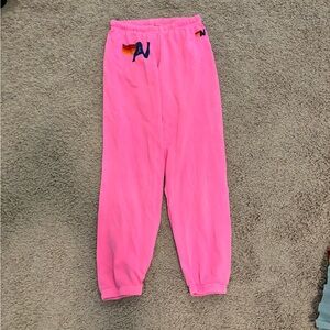 aviator nation hot pink sweatpants size M